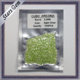 Apple Green Color Round Brilliant Cut Cubic Zirconia for Jewelry