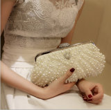 Elegant Pearl Crystal Wedding Evening Party Clutch Handbag (Dream-100074)