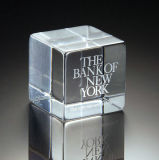 Big Size Crystal Cube Trophy with 3D Laser Engraved