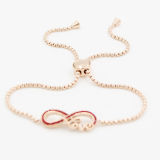 Adjustable Stainless Steel Bracelet with Infinite Love Charms