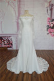 Long Sleeve Wedding Dress Mermaid Lace Wedding Gown of off-Shoulder