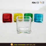 High Quality Square Glass Candle Holder Wedding Centrepieces