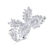 New Design Wholesale Manufacturer Flower Open Cuff Rings Jewelry