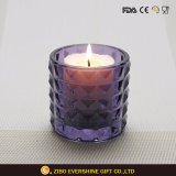 Colors Round Embossed Glass Candle Jars