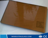 Golden Bronze Colored Float/Toughened Reflective Glass/Tinted Glass/Stained Glass