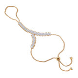 Hot Sale Item Silver Color Brass CZ Gold Chain Bracelet