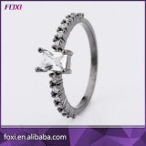 Black Gold Zirconia Jewelry Brass Material Rings for Girls