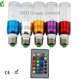 LED Colour Change E27 E14 GU10 B22 3W RGB LED Lights AC 85-265V 16 Colors Change Crystal LED Bulbs Light with 24 Keys Remote Control