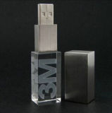 Crystal Glass USB Flash Drive, Flash Memory with Custom Logo