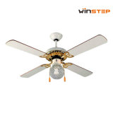 Good Quality Aluminium Color White Ceiling Fan with Light