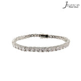 Personalized Pulseras Silver Platinum Plated CZ Stone Crystal Bracelet for Women