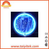 New Design Crystal Glass Neon Wall Clock Craft for Gift