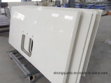 China Factory Bathroom Quartz Countertops Pure White/Ice Snow 9141