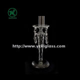 Glass Candle Holder for Party Decoration with Single Post (DIA8*22)