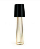 Tulip Design Standing Floor Lamp in Polished Gold Frame