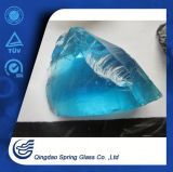 Light Blue Clear Glass Rocks for Decoration