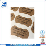 Custom Printed Waterproof Adhesive Kraft Paper Sticker Label