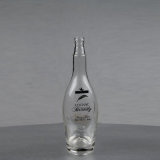 Wholesale Round Clear Vodka Glass Bottle 750ml Spirit Bottle