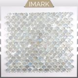 Fan Shape Crystal White Glass Mosaic for Pool Tile