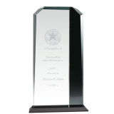 Black Rectangle Crystal Trophy