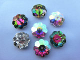 6mm 8mm 10mm 14mm Flower Shape Crystal Sew on Stones