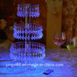 New Acrylic Cupcake Tower Stand with Hanging Crystal Bead