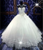 2017 Luxurious Crystal Beaded Ball Gown Wedding Dress (Dream-100075)