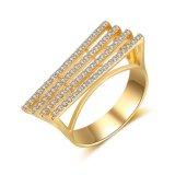 Woman Jewelry Party Accessory Paved Setting Cubic Zirconia Ring
