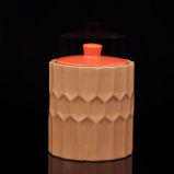 Glazed Ceramic Candle Vessel with Lid