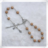 Car Rosary - St Benedict Pewter Car Rosary / Rosary Bracelet (IO-CB122)