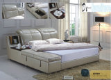 European Style Modern Leather Bed in Bedroom Furniture (1509)