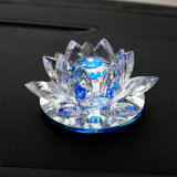 Handicraft Crystal Glass Lotus Craft for Home Decoration