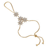 Snow Flower Rose Gp Custom Fashion Jewelry CZ Hand Bracelet