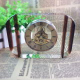 Fashion Crystal Glass Table Clock for Office Gift (KS06045)