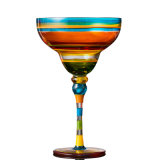 Hand Painted Margarita Glass Wine Glass Cup Crystal Goblet Glass Martini Cocktail Glass
