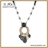 Wholesale Alloy Gun Black Plating Resin Fittings Crystal Beads Velvet Chain Jewelry Necklace