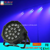 RGB LED PAR Light 18 *0.5W LED Stage Projector with DMX512 Plastic Housing