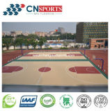 Resilient Polyurethane Material Sports Court Floor of Wood Texture Style