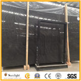 New Marble Slabs, Hot Sell Ink Black Polished Black Marble, Leather Surface Black Marble