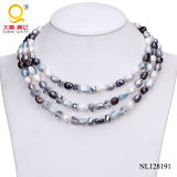 Fashion Pearl and Crystal Necklace Costume Jewelry