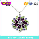 3D Silver Flower Colorful and Beautiful Necklace