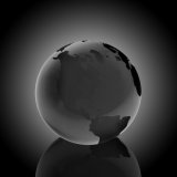 Black Globe with Flat Bottom (#969-C1112)