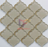 Beige Color Flower Pattern Crystal Glass Mosaic by Wter Jet (CFW58)