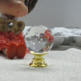 New Housewarming Crystal Craft Gift 25mm Crystal Ball Knobs in Gold