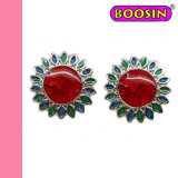 2016 New Style Fashion Sunflower Crystal Stud Earring #2205