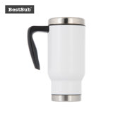 17oz Travel Mug W/ Plastic Insert (White) (B4QC5)