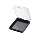 Square Plastic Box with Clear Lid and Velveted Insert