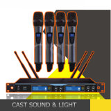 Professional Four Channel UHF Wireless Microphone System