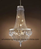 Metal Chandelier with Aluminum Chains and Crystals (WHG-550)