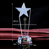 High Quality Factory Crystal Trophy Award with Five Star
